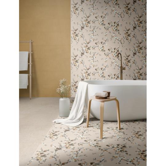 bezs romantikus viragmintas padlolap csempe furdoszoba zuhanyzo nappali haloszoba tapeta hatasu romantikus termeszet mediterran klasszikus bohem burkolat 60x120 cm tapeta hatasu burkolat vizallo 4 fagyallo.jpg